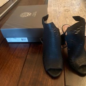 Vince camuto black strap heel
